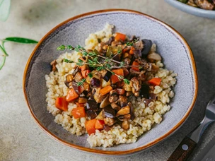 Legumes Assados no Forno com Bulgur