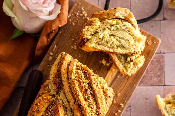 imagem de Pao Entrençado com Pesto